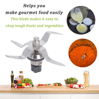 1 x RAW Customer Returns Poweka replacement blade Compatible with Silvercrest Monsieur Cuisine Connect and Monsieur Cuisine Smart food processor made of stainless steel with sealing ring and cleaning brush - RRP €28.22