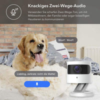 2 x RAW Customer Returns Azarton WLAN IP camera indoor surveillance camera WiFi with cloud star night vision 1080P HD and 32G micro SD card Smart APP Alexa Google Assistant, baby monitor camera for home indoor - RRP €72.58