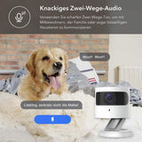 2 x RAW Customer Returns Azarton WLAN IP camera indoor surveillance camera WiFi with cloud star night vision 1080P HD and 32G micro SD card Smart APP Alexa Google Assistant, baby monitor camera for home indoor - RRP €72.58