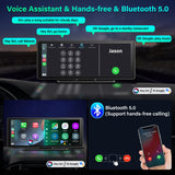 1 x RAW Customer Returns Vtopek Wireless Apple Carplay Android Auto Display 10.26 inch Carplay Display with 2.5K Dashcam 1080P Rear View Camera Portable Driveplay Carplay with Dual Bluetooth 5.0 Mirror Link Siri Google 64G Map - RRP €119.99