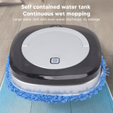 2 x RAW Customer Returns Floor cleaning robot, automatic mopping robot with water tank vacuum cleaner and mop cleaning robot for hard floors, pet hair and carpets silver  - RRP €90.74