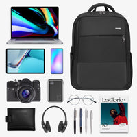 1 x RAW Customer Returns HOMIEE 15.6 Inch Unisex Waterproof Laptop Backpack, Men s Backpack, Laptop Backpacks, Work Backpack, with USB Port, for Studies -Black - RRP €29.23