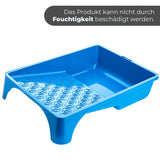 1 x RAW Customer Returns KADAX paint tray, large plastic paint tray, painter s paint tray with handy handle, paint tray, lightweight painting accessories, painting supplies, paint tray, paint tray 6, blue  - RRP €18.14