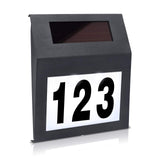 1 x RAW Customer Returns Aufun LED illuminated house number with 2 LED solar house number stainless steel solar house number light LED illuminated house number LED wall light - anthracite - RRP €15.12