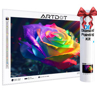 32 x RAW Customer Returns ARTDOT 5D Diamond Painting Kit Adult, Licensed DIY Full Diamond Rose Diamond Painting Canvas Embroidery Painting 25x35cm  - RRP €257.6