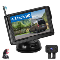 1 x RAW Customer Returns Hodozzy Wireless Backup Camera Kit with 4.3 IPS Monitor, IP69 Waterproof Rear View Camera, Stable Digital Signals, Wide Angle Night Vision, Camera for Car SUV RV Motorhome - RRP €59.99