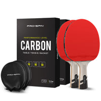 1 x RAW Customer Returns PRO-SPIN Carbon Fiber Ping Pong Racket - 7 layers, Offensive Rubber, 2 mm Sponge and Case - Give your all with the Elite Series Carbon Ping Pong Racket - RRP €49.4