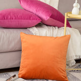 1 x RAW Customer Returns MIULEE Pack of 2 Velvet Cushion Cover Decorative Cushion Cover Sofa Cushion Lumbar Cushion Throw Cushion Cover Cushion Cover Orange 45 x 45 cm - RRP €14.99