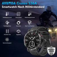 1 x RAW Customer Returns AVUMDA Smartwatch Men with Phone Function and Notification, 1.52 Fitness Watch with Pedometer, Heart Rate Monitor, Blood Pressure Monitor, Sleep Tracker, 110 Sports Modes, Waterproof Sports Watch for Android iOS - RRP €59.99