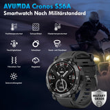 1 x RAW Customer Returns AVUMDA Smartwatch Men with Phone Function and Notification, 1.52 Fitness Watch with Pedometer, Heart Rate Monitor, Blood Pressure Monitor, Sleep Tracker, 110 Sports Modes, Waterproof Sports Watch for Android iOS - RRP €59.99