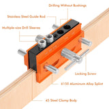 1 x RAW Customer Returns FERSTALO Self-Centering Dowel Jig Set Drilling Template Doweling Aid Doweling Jig Kit Pocket Hole Jig Kit for Woodworking Carpenter Surface Connections and Exact Dowel Holes - RRP €37.3