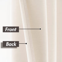 1 x RAW Customer Returns MIULEE Curtain Opaque Curtains Curtains with Eyelets Thermal Curtain Eyelet Curtain Decorative Curtain Slub Linen Window Curtain for Living Room Bedroom Set of 2 140 x 225cm W x H Vanilla - RRP €41.99