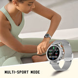 1 x RAW Customer Returns Smartwatch women with telephone function receive make calls , 1.2 round HD display, fitness watch with sleep tracker, calorie tracker, waterproof, 100 sports modes sports watch compatible with Android iOS - RRP €44.6