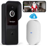 1 x RAW Customer Returns Doorbell with camera, Bextgoo video door intercom, video doorbell with gong, 1080P FHD resolution, IP66 weatherproof Cloud storage Humanoid motion detection  - RRP €39.99