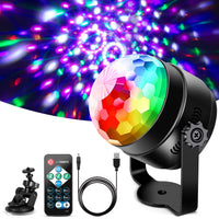 1 x RAW Customer Returns Litake Disco Ball Disco Light LED Upgrade 6W , Party Light 7 Color Modes Color Changing Music Controlled Stage Lighting with Remote Control 4M USB Cable 360 Rotating for Children s Party Halloween - RRP €14.99