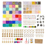 3 x Brand New 10500Pcs Jewelry Making Set 6mm Flat Round Polymer Clay Jewelry Letter Beads DIY Beads For Threading Set for Charm Bracelet Necklace Children Adults Charm Bracelet Necklace Craft Set - RRP €82.92