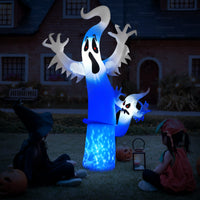 1 x RAW Customer Returns Halloween Inflatable Decoration, Moxled 2.4M Halloween Terrible Ghost Halloween Inflatable Ghosts Decoration with LED Lights for Indoor Outdoor Garden Party Decoration - RRP €60.49