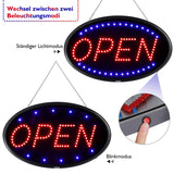 1 x RAW Customer Returns FITNATE LED Open Sign Board XL, LED Open Sign, 59x36cm OPEN Advertising with 2 Light Modes, EU Plug, Ideal for Bar Store Room Wall etc, LED Sign Light for Festival, Bar, Party - RRP €49.4