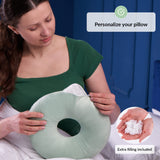 1 x RAW Customer Returns ODOXIA Piercing Pillow with Hole For Ear Against Ear Pain Donut Pillow Ear Cushion Sleeping Ring for Side Sleepers to Relieve Pain in the Ear Piercing Pillow Mint  - RRP €24.14