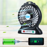 1 x RAW Customer Returns KARFUN Mini Fan, Portable Desk Fan, Rechargeable Small USB Fan, 3 Speeds and Battery Powered Fan with Flashlight, Black - RRP €9.99