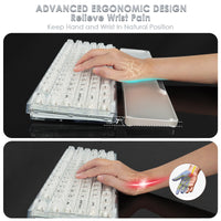 1 x RAW Customer Returns Attack Shark 87 Keys Acrylic Wrist Rest, Aluminum Alloy Wrist Rest, Transparent Arm Rest, Non-Slip Ergonomic Wrist Support for PC Tablet Computer Home Office -Black - RRP €30.24