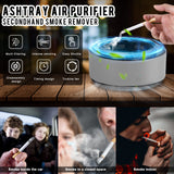 1 x RAW Customer Returns Smokeless Ashtray With Air Purifier, 2 in 1 Ashtray Cleaner, Smokeless, Multifunctional Air Freshener for Cigarettes Indoor for Home, Car, Office Gray  - RRP €12.7