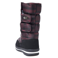 1 x Brand New Shenji women s snow boots with non-slip sole, half boots, check winter boots, classic H9489, black red 40 - RRP €47.3