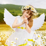 5 x RAW Customer Returns WIWJ 60CM Angel Wings with Halo Headband and Magic Wand, White Angel Wings Party Costume, Feather Wings Angel Wings Costume for Halloween Carnival Cupid Cosplay Party Mardi Gras Costumes Decoration - RRP €75.6