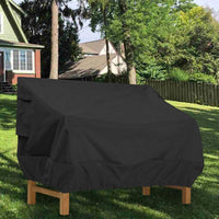 1 x RAW Customer Returns Donken garden bench cover 4 seater, bench protective cover windproof tarpaulin Oxford cover UV-resistant bench cover for bench garden furniture garden sofa black, 224 x 83 x 84 cm  - RRP €22.18