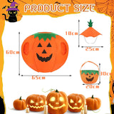 19 x Brand New Halloween Pumpkin Coat Hat Set,Halloween Pumpkin Costume,Halloween Costume,Pumpkin Costume Suit,Halloween Pumpkin Candy Bag,Unisex Costume Pumpkin,for Pumpkin Cosplay Party Clothing Kids Adults - RRP €133.76