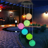 1 x RAW Customer Returns Lixada Solar Wind Chimes for Outdoor Use, Wind Chime Solar Garden Light Garden Lighting Solar Light Decorative Garden Garden Lamp Waterproof LED Solar Lamps for Patio Deck Yard Lawn Backyards Paths - RRP €16.99