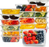 1 x RAW Customer Returns AKOLAFE 50 pieces food storage containers with lid 500ml storage containers with lid light-tight BPA-free plastic container with lid plastic storage containers storage box kitchen plastic for vegetables, fruit - RRP €23.21