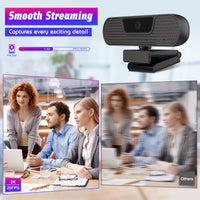 1 x RAW Customer Returns VIZOLINK W8GS Webcam 4K, HD 1080P Webcam for PC with Microphone, Autofocus, Light Correction, 85 Field of View, Privacy Cover, Plug Play, for Mac, Laptop, Zoom, Skype, Teams, Video Call and Conference - RRP €42.17