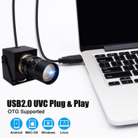 1 x RAW Customer Returns Mermaid USB Camera 4K Manual Zoom Webcam 5-50mm CS Mount Variable Lens PC Camera UVC Computer Camera 8MP Industrial Camera IMX415 USB2.0 Web Cam - RRP €119.99