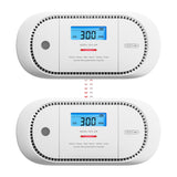 1 x RAW Customer Returns X-Sense networkable CO detector with peak value memory, carbon monoxide detector, accurate sensor with replaceable battery LCD display, T V Rheinland certified according to EN 50291, XC01-WR, 2 pieces - RRP €76.99