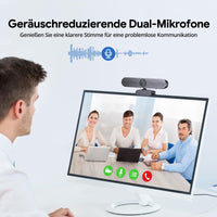 1 x RAW Customer Returns DEPSTECH DW50 Pro Webcam 4K, Ultra HD with Microphone, 3x Zoom, 1 2.55 Sony Sensor, Dual Mics with Noise Cancellation, Remote Control, Autofocus Streaming Camera for PC Laptop Mac, Teams - RRP €67.75