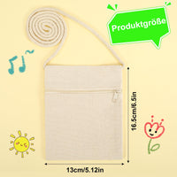 1 x RAW Customer Returns Smilcloud 10 pieces fabric bags for painting, DIY small shoulder bags bags for painting, bags for painting children s neck bags for birthday parties, school, celebrations, gifts, beige - RRP €16.01