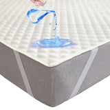 1 x RAW Customer Returns Arcona mattress protector 120x200 waterproof, breathable waterproof mattress protector 120x200 moisture protection waterproof mattress topper ivory white mattress protector incontinence pad washable - RRP €27.13