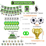 13 x Brand New HXJFGDM 43 pieces football decoration birthday children, football birthday decoration, trophy football balloon for boys football fan birthday party, football cake decoration party accessories with Happy Birthday banner - RRP €113.75