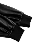 1 x RAW Customer Returns GORGLITTER Crop Jacket Women s Leather Jacket With Hood Pu Leather Jacket Cropped Jacket Thin Jacket Lightweight Transition Jacket With Zipper Black L - RRP €32.99