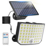 1 x RAW Customer Returns Solar lamps for outdoor use, Kagoling 256 LED 3 modes solar light outdoor with motion detector, IP65 waterproof 180 lighting angle solar wall light outdoor with 5m cable for garden, yard, garage - 1 piece - RRP €22.61