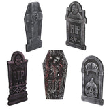 1 x RAW Customer Returns EXCEART Pack of 5 Halloween Rip Cemetery Decor Foam Tombstone Scary Halloween Tombstone Decoration for Haunted House Garden - RRP €21.18