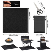 2 x RAW Customer Returns MHMondawn High-quality soldering mat, fireproof pad, grill mats, fireproof mat 60 60cm - 5mm thick, with scissors, ideal for coffee machine, kitchen and grill area - RRP €23.6