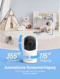 1 x RAW Customer Returns PARIS RH NE Baby Monitor with 2 Cameras, 5 WiFi Baby Monitor with APP, 2K UHD, Night Light, Motion Cry Detection, Temperature and Humidity Monitoring, Lullaby - RRP €199.99