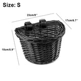 1 x Brand New AVASTA Wicker Children s Bicycle Basket for 18 20 22 Inch Girls and Boys Bicycle, Children s Bicycle Accessories, Size S, Black - RRP €18.99