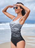 1 x RAW Customer Returns Aleumdr women s sports swimsuit tummy control swimsuits for women swimwear monokini push up sporty swimsuits figure-shaping swimsuit women backless one piece swimsuit, gray S - RRP €36.29