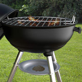 1 x RAW Customer Returns SunJas Charcoal Grill, Portable, Round, Lid with Two Wheels, Diameter 41 cm, Height 70 cm, Black - RRP €40.33