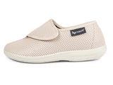 1 x RAW Customer Returns Aerosoft ladies velcro low shoe stretch 15 width GH removable footbed non-slip beige, Numeric 39  - RRP €60.0