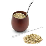 1 x RAW Customer Returns balibetov - NEW - All Natural Jujube Wood Yerba Mate Gourd Set Matte Cup Includes Stainless Steel Bombilla Straw and Cleaning Brushes. Brown  - RRP €19.99