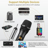 1 x RAW Customer Returns TONOR Wireless Microphone, UHF Metal Wireless Handheld Microphone System with Rechargeable Receiver, 1 4 Output for Amplifier, PA System, Singing Karaoke Machine, 60m TW620 , Black - RRP €46.38